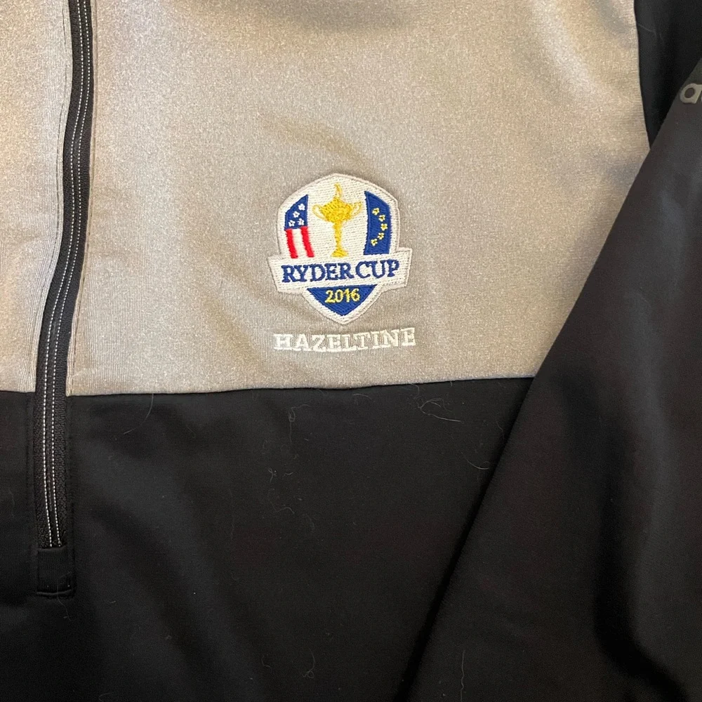 adidas Black and Gray Ryder Cup 2016 Half-Zip‎ Pullover